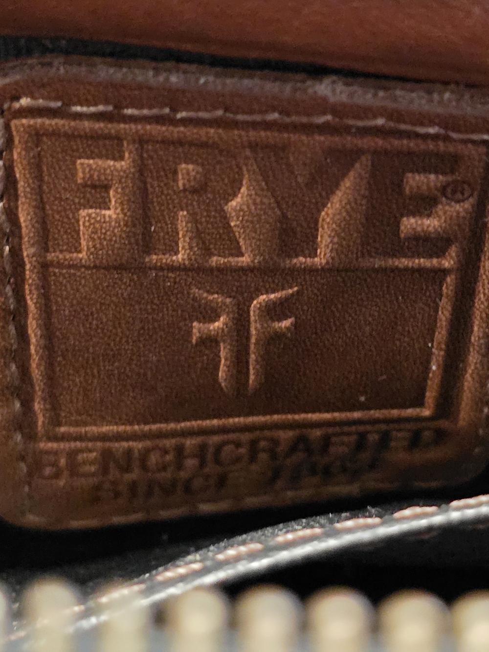 Frye Clutch Mens Small Brown Leather Zip Travel Toiletry Dopp Kit Bag Pouch - Picture 14 of 15
